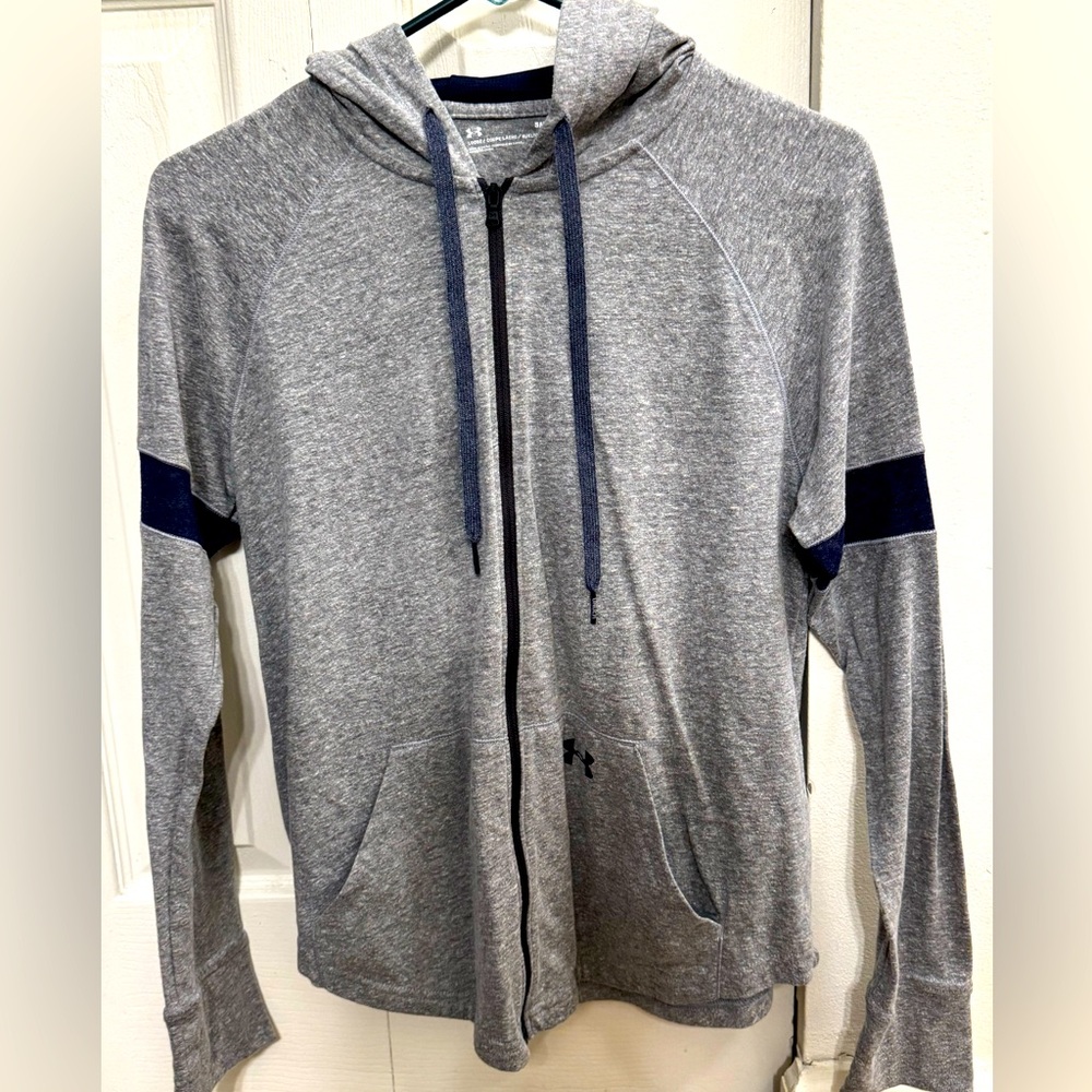Under Armour Heather Gray Zip-Up Sweater